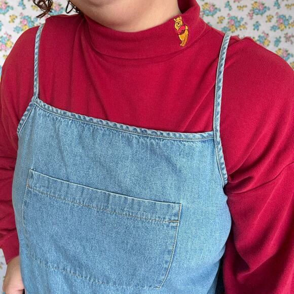VINTAGE 90S DISNEY STORE WINNIE THE POOH LONG SLEEVE TURTLENECK 2XL - Picture 1 of 7